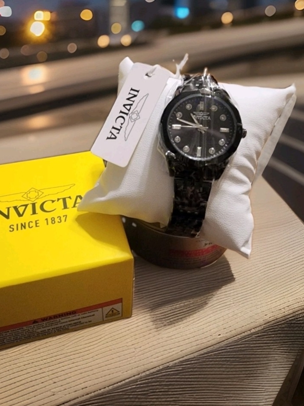 Invicta Celestial Women's Wristwatch Black Dial Black Plastic Case/Band w/ Box
